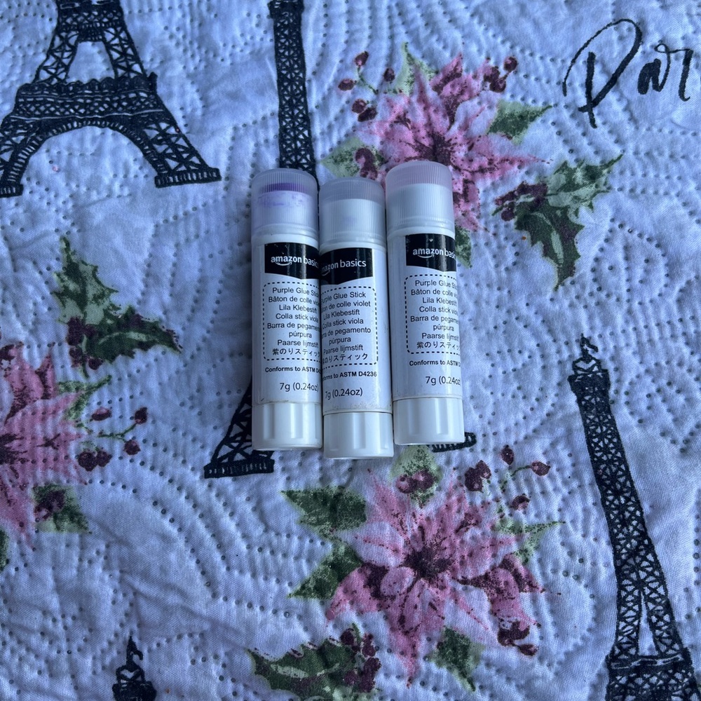 Amazon purple Glue sticks set of 3